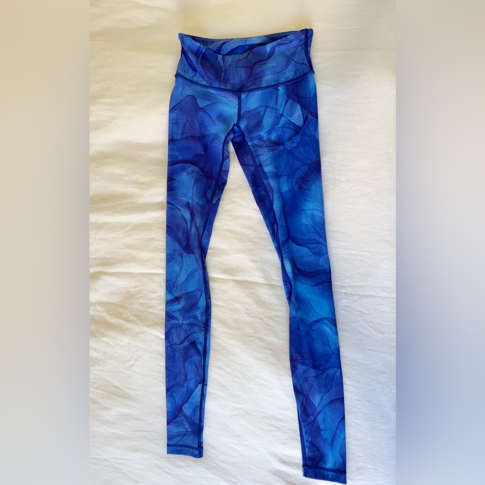 Lululemon Wunder Under Low Leggings Blue Size 2